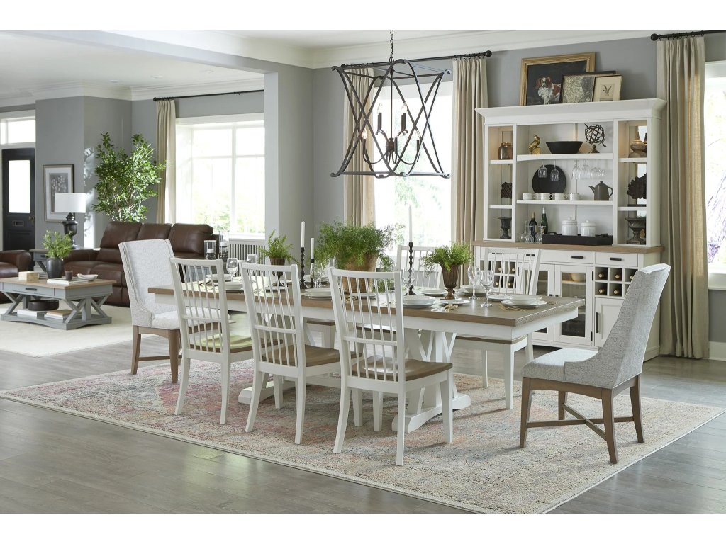 Americana Modern Dining Dining Table 88 In. X 42 In. Trestle To 112 In. (24 In. Butterfly Leaf) - image 3