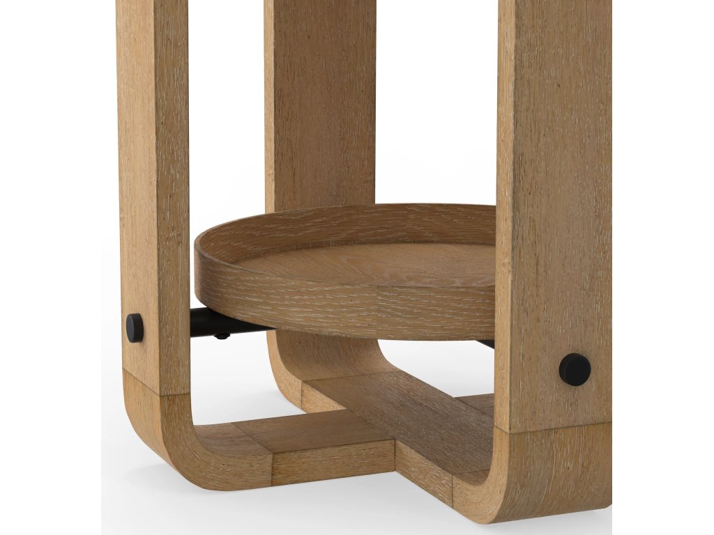 Round End Table With Shelf - image 9