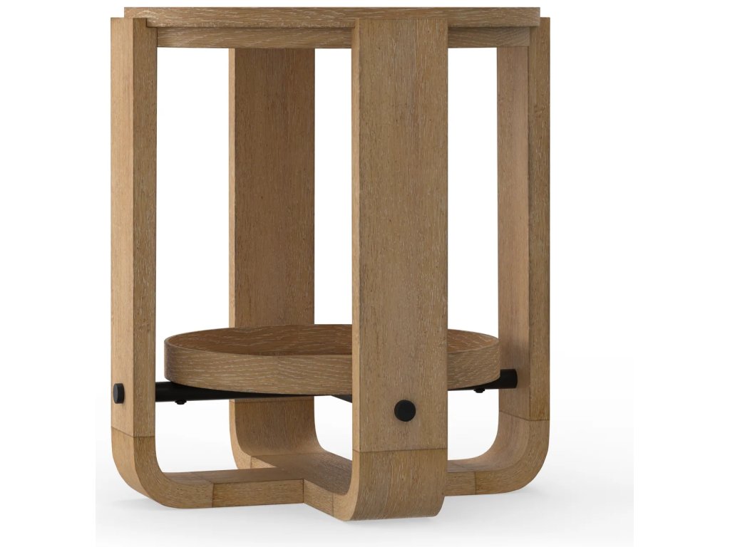 Round End Table With Shelf - image 8