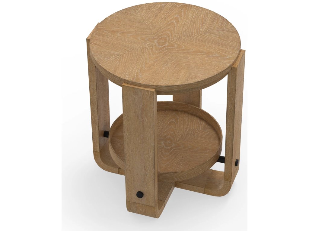 Round End Table With Shelf - image 10