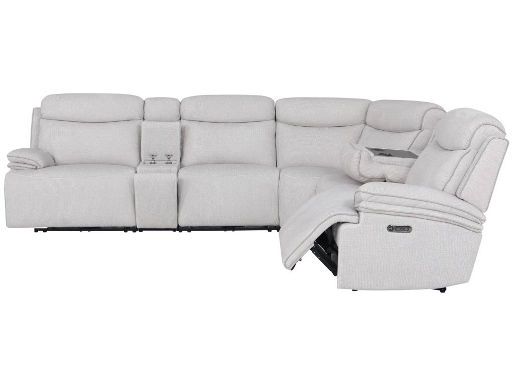 Airy Snow 6Pc Zero Gravity Modular Power Reclining Sectional - image 1