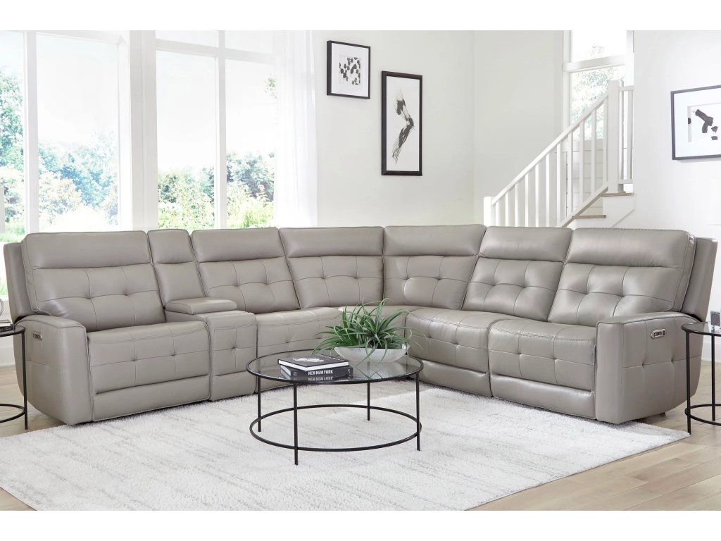 Pewter 6Pc Zero Gravity Modular Power Reclining Sectional - main image