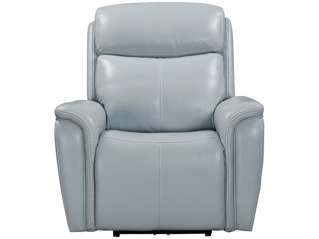 Sea Mist Grey Power Recliner W. Power Headrest - image 2