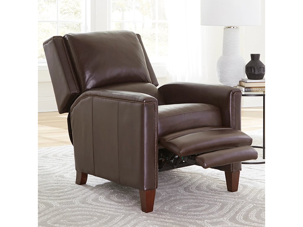 Espresso Manual Pushback High Leg Recliner - image 1