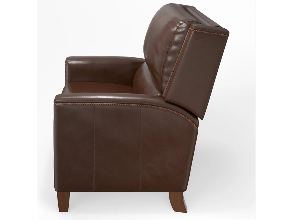 Espresso Manual Pushback High Leg Recliner - image 6