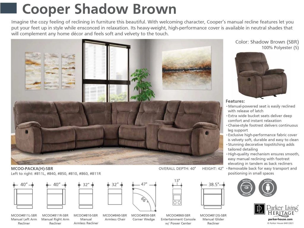 Shadow Brown 6Pc Package A (811L, 810, 850, 840, 860, 811R) - image 5