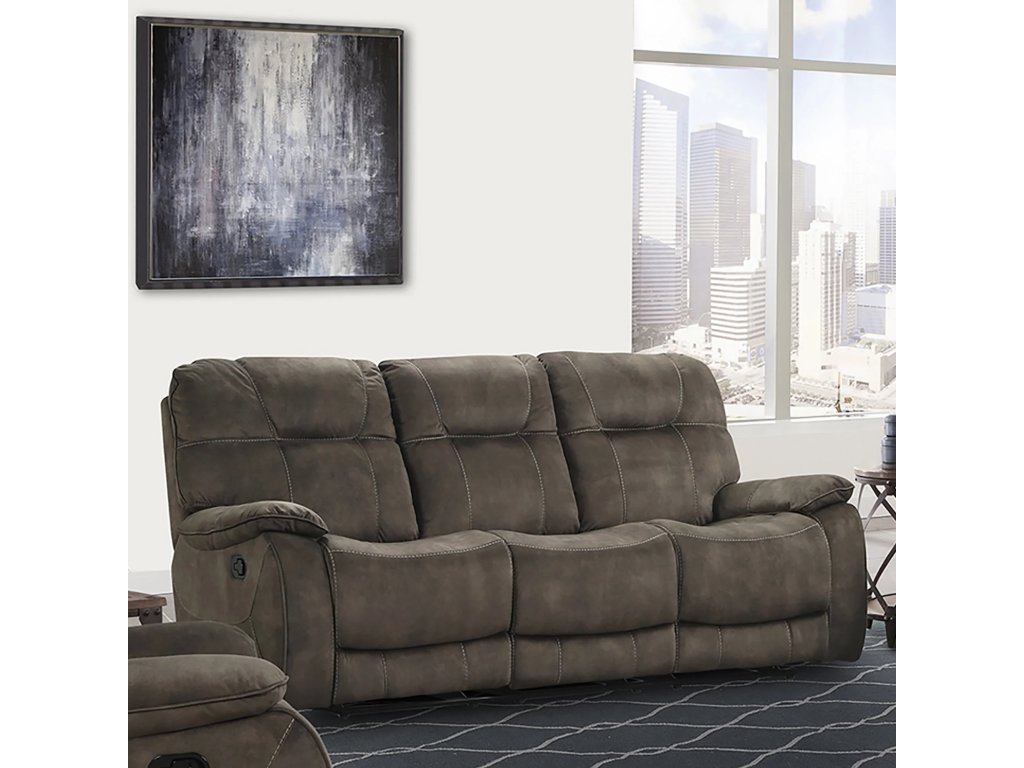 Shadow Brown Manual Triple Reclining Sofa - main image