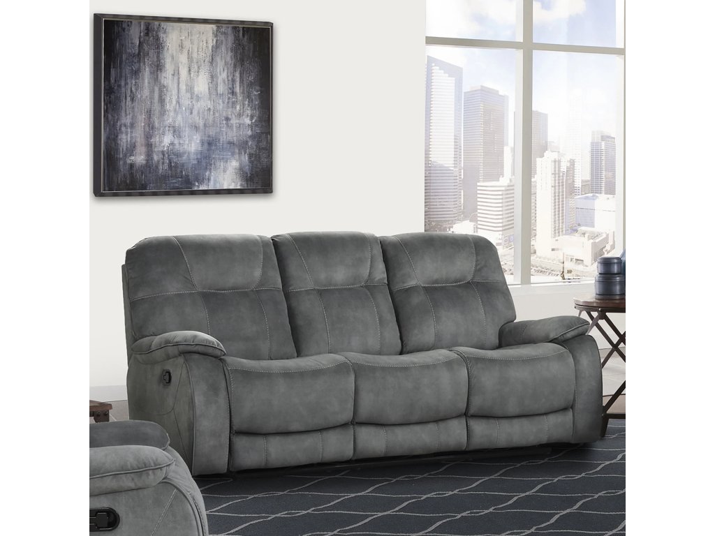 Shadow Grey Manual Triple Reclining Sofa - main image