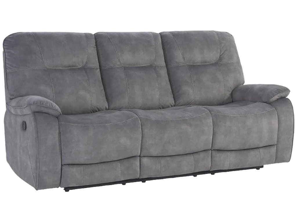 Shadow Grey Manual Triple Reclining Sofa - image 1