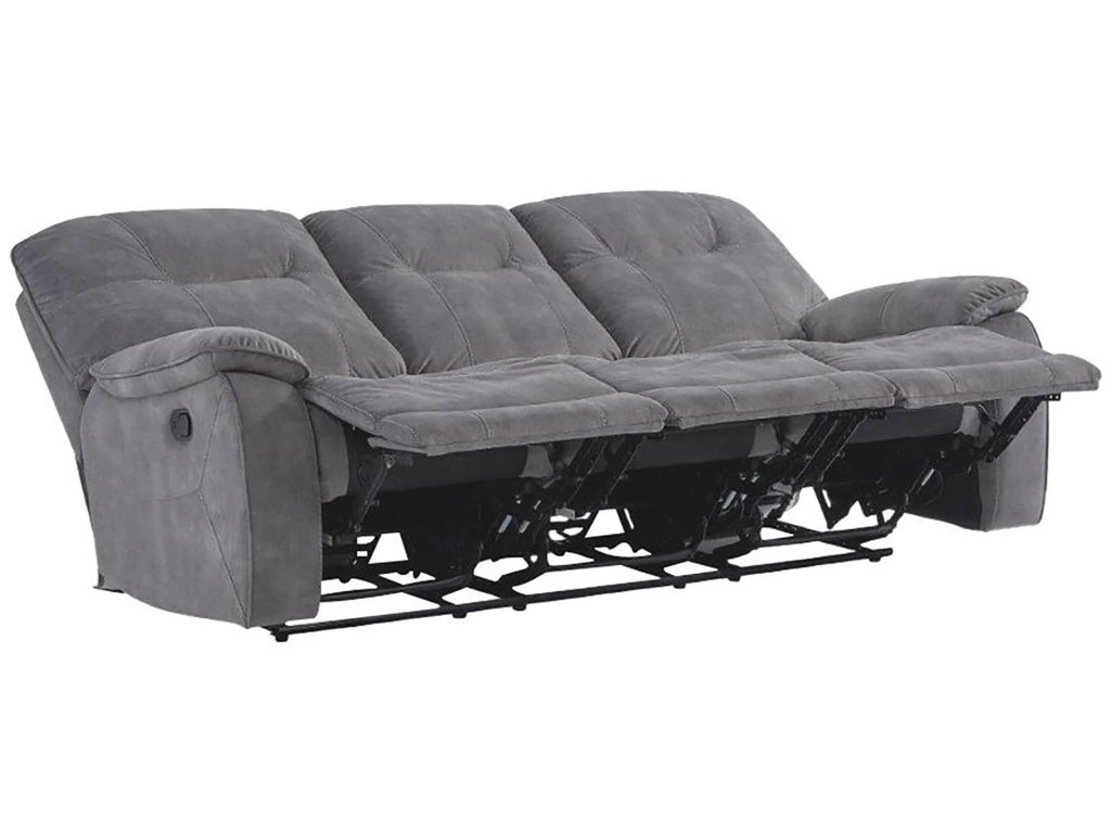Shadow Grey Manual Triple Reclining Sofa - image 3