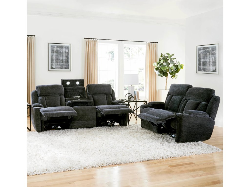 Lucky Charcoal Power Sofa - image 3