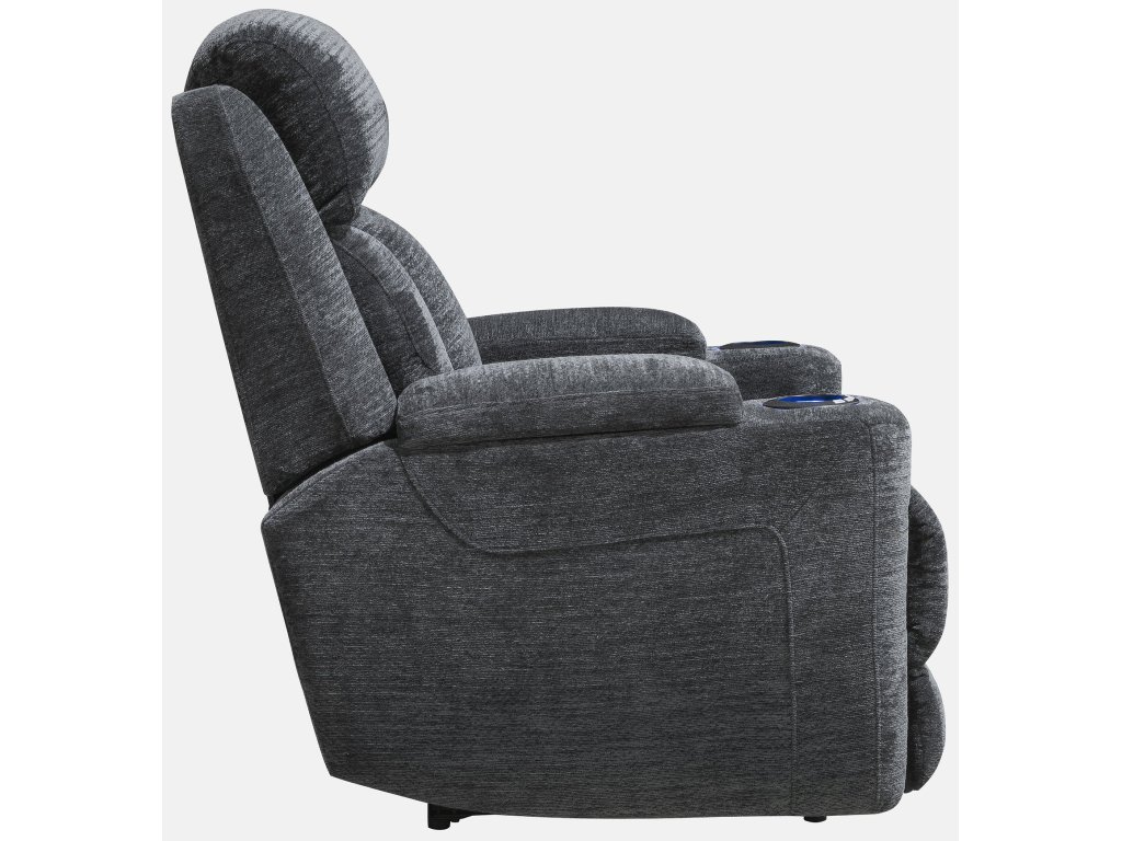 Lucky Charcoal Power Recliner - image 4