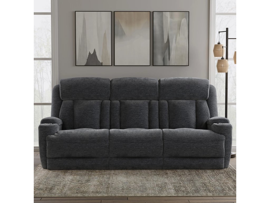 Lucky Charcoal Power Sofa Group - image 7