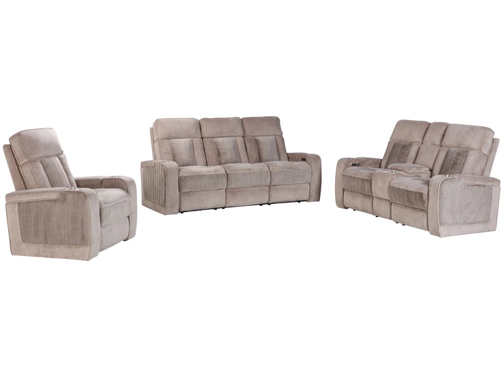 Mushroom Power Recliner With Power Headrest - image 6