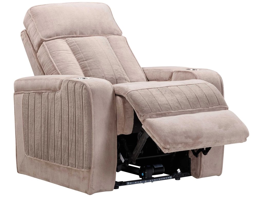 Mushroom Power Recliner With Power Headrest - image 2
