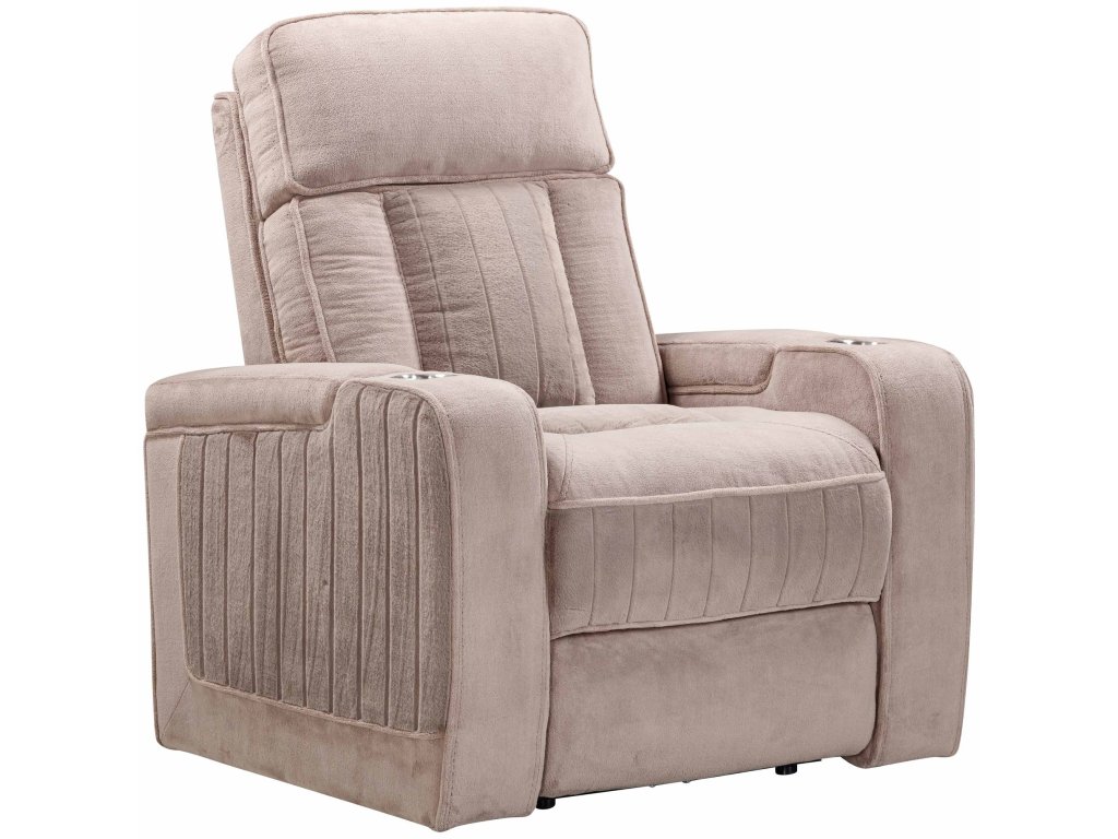 Mushroom Power Recliner With Power Headrest - main image