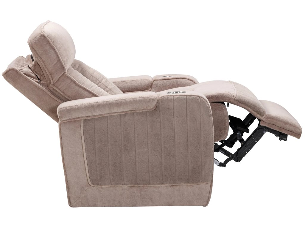 Mushroom Power Recliner With Power Headrest - image 5