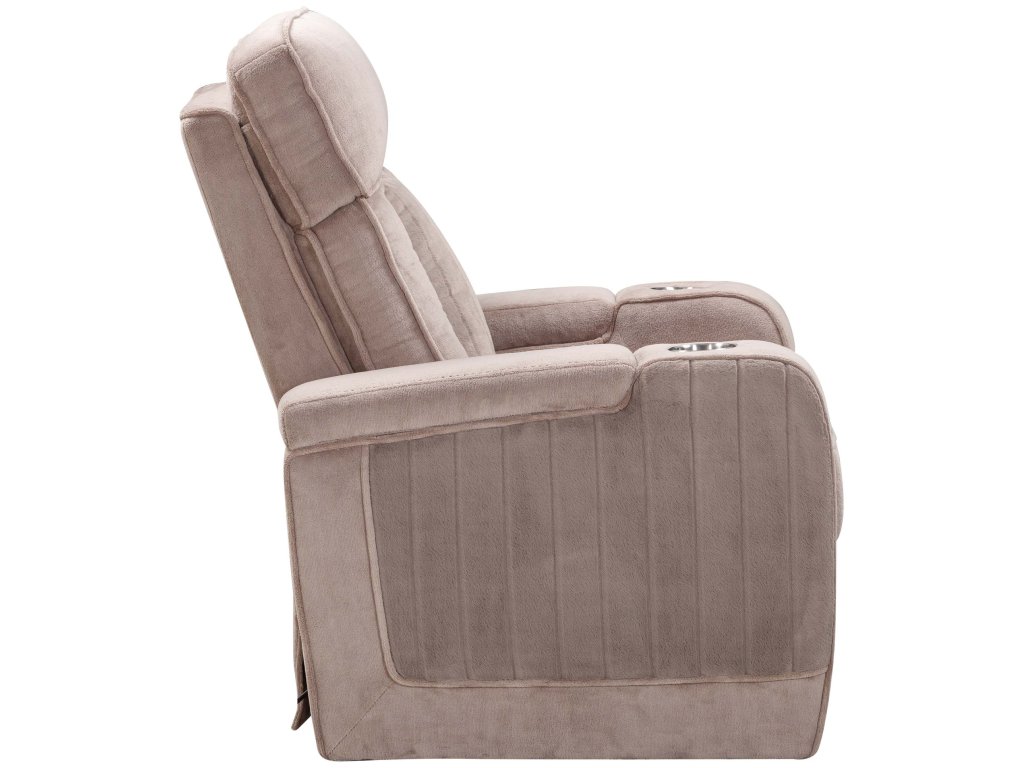 Mushroom Power Recliner With Power Headrest - image 4