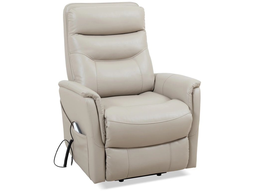 Soft Ivory Power Lift Recliner With Articulating Headrest - image 2
