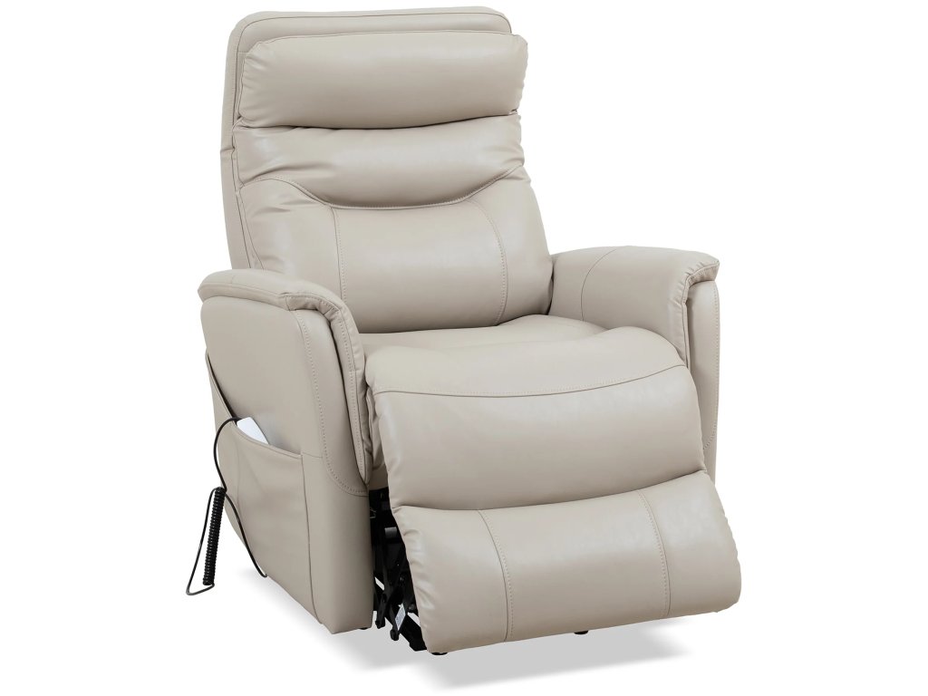 Soft Ivory Power Lift Recliner With Articulating Headrest - image 3
