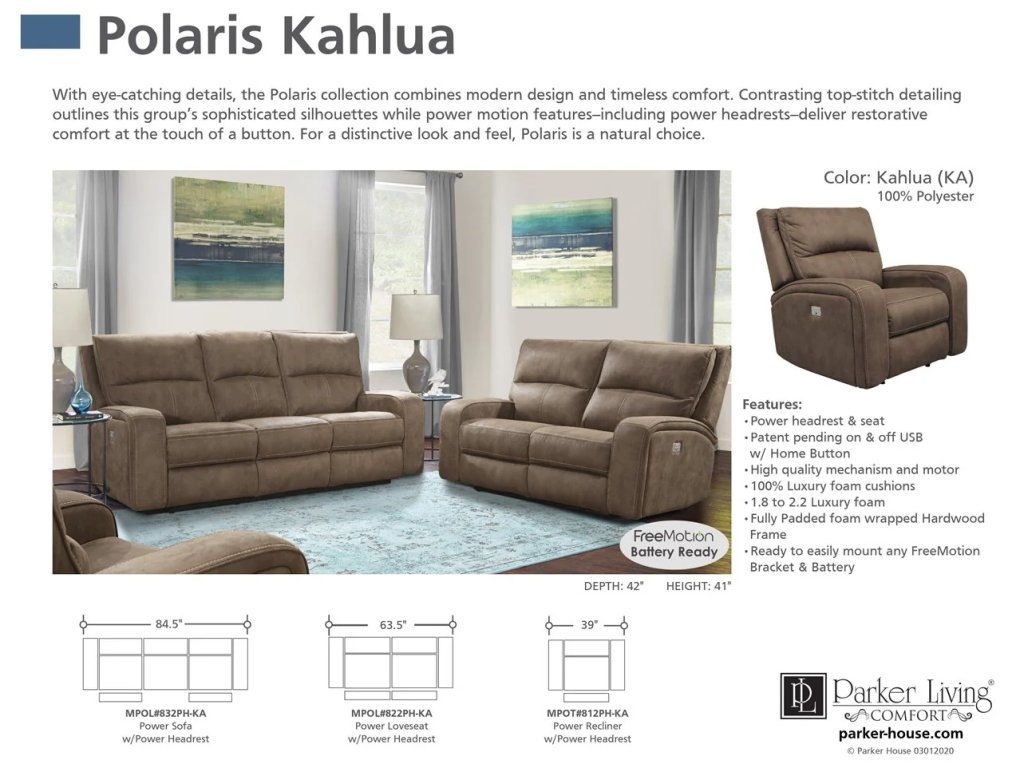 Kahlua Power Loveseat - image 3