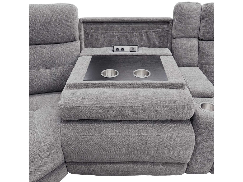 Bristol Grey 7 Piece Modular Power Reclining Sectional - image 1