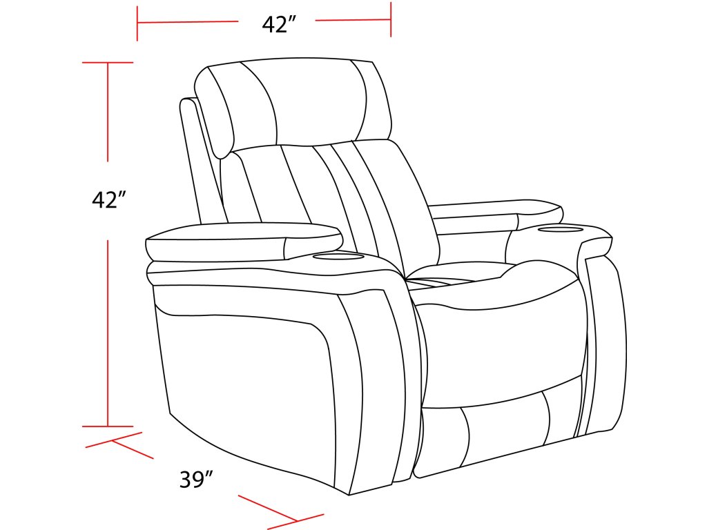 Fantom Ivory Power Recliner - image 2