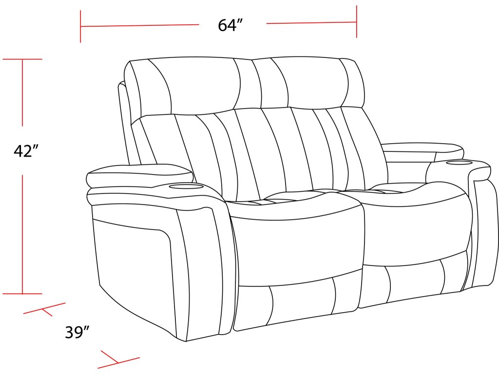 Midnight Power Loveseat - image 8