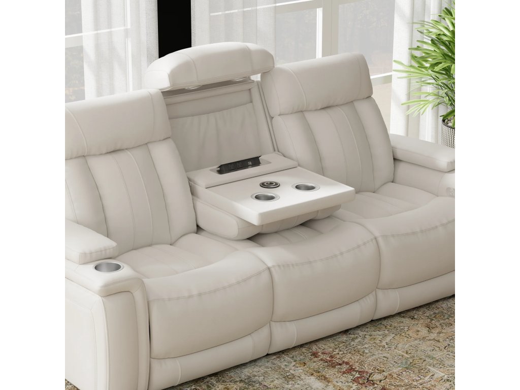 Fantom Ivory Power Drop Down Console Sofa - image 2