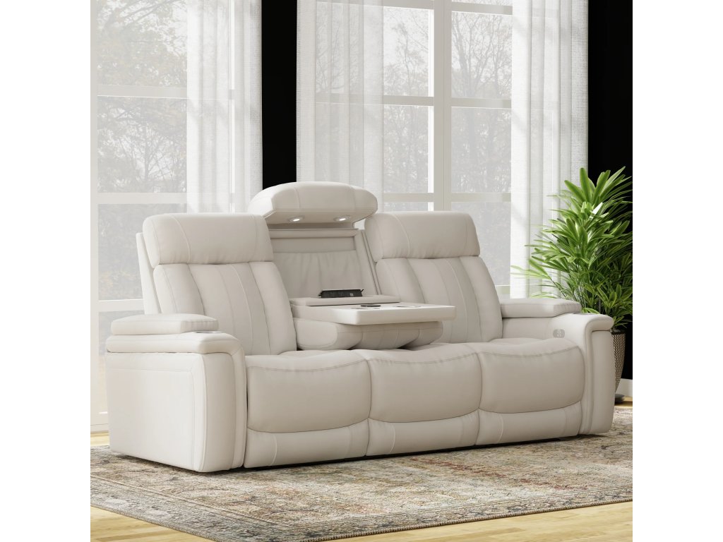 Fantom Ivory Power Drop Down Console Sofa - main image