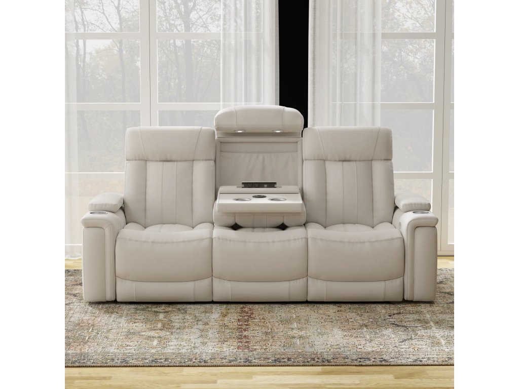 Fantom Ivory Power Drop Down Console Sofa - image 1