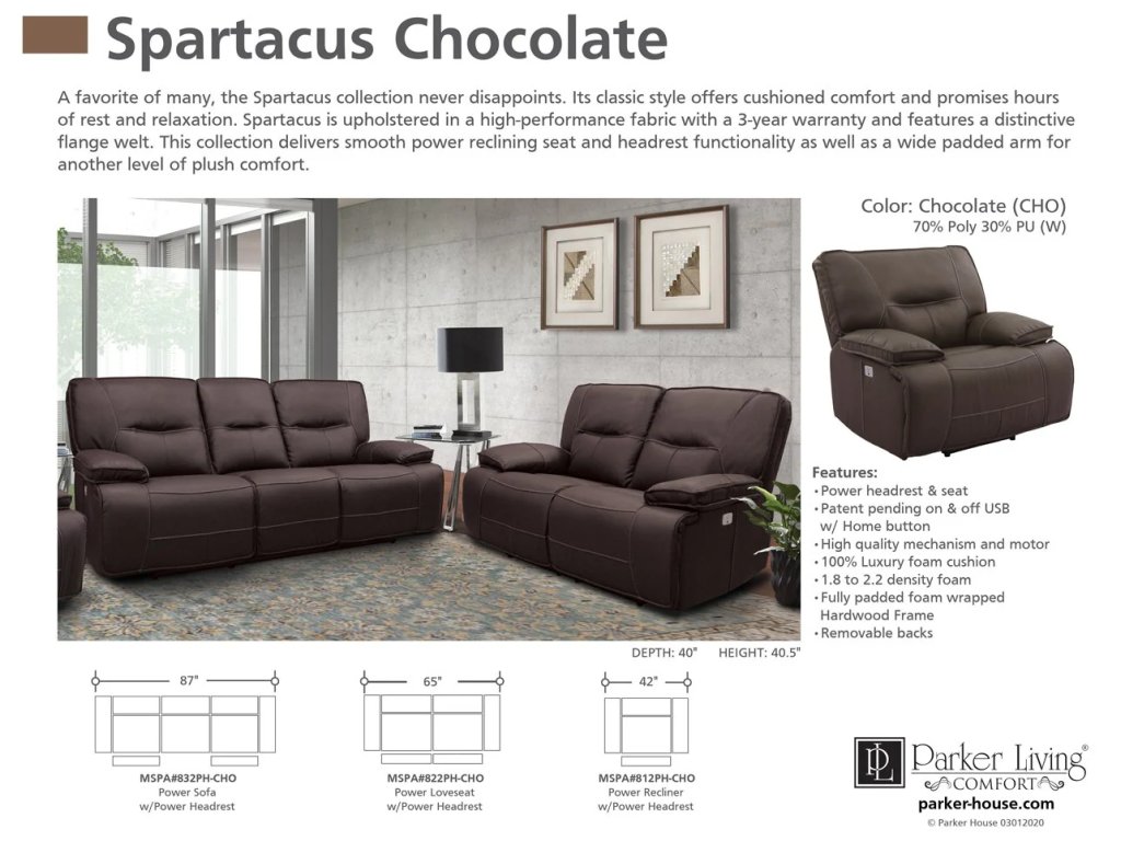 Chocolate Power Loveseat - image 3