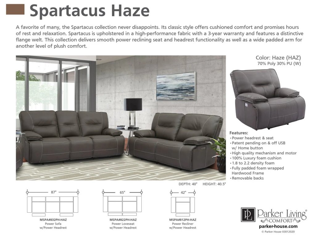 Haze Power Loveseat - image 3