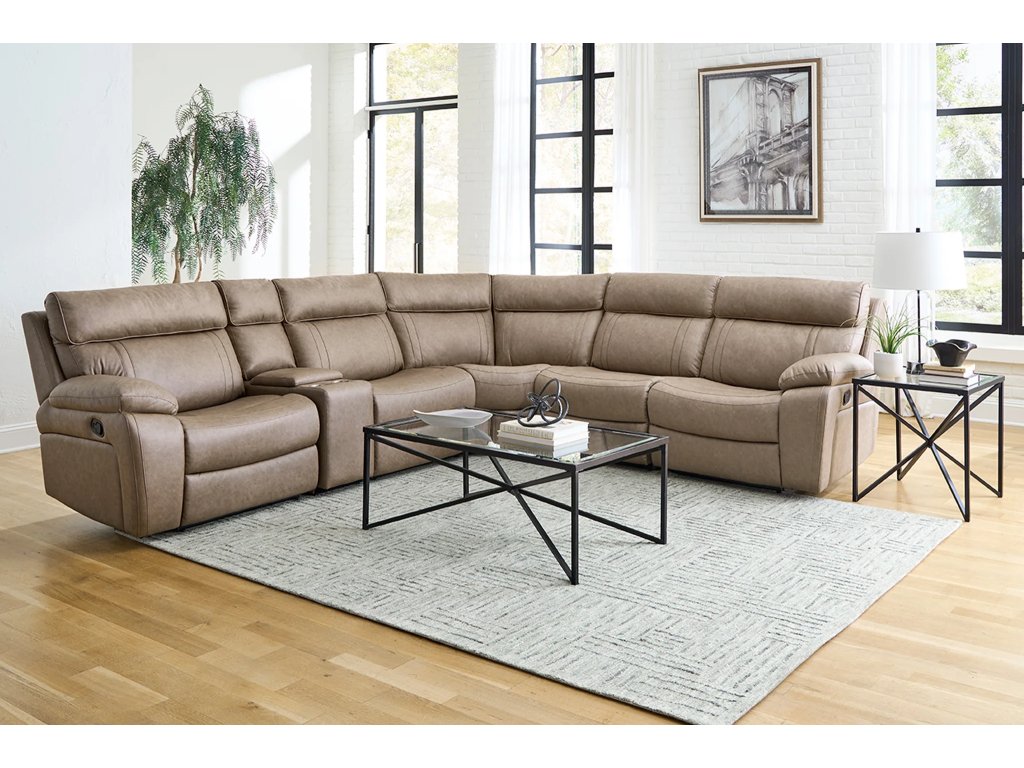 Theon Stokes Toffee 6Pc Package A Modular Reclining Sectional - main image