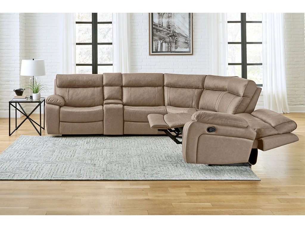 Theon Stokes Toffee 6Pc Package A Modular Reclining Sectional - image 2