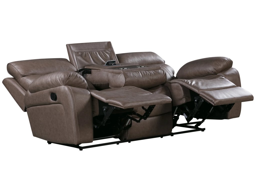 Theon Stokes Toffee Manual Sofa With Drop Down Table - image 6