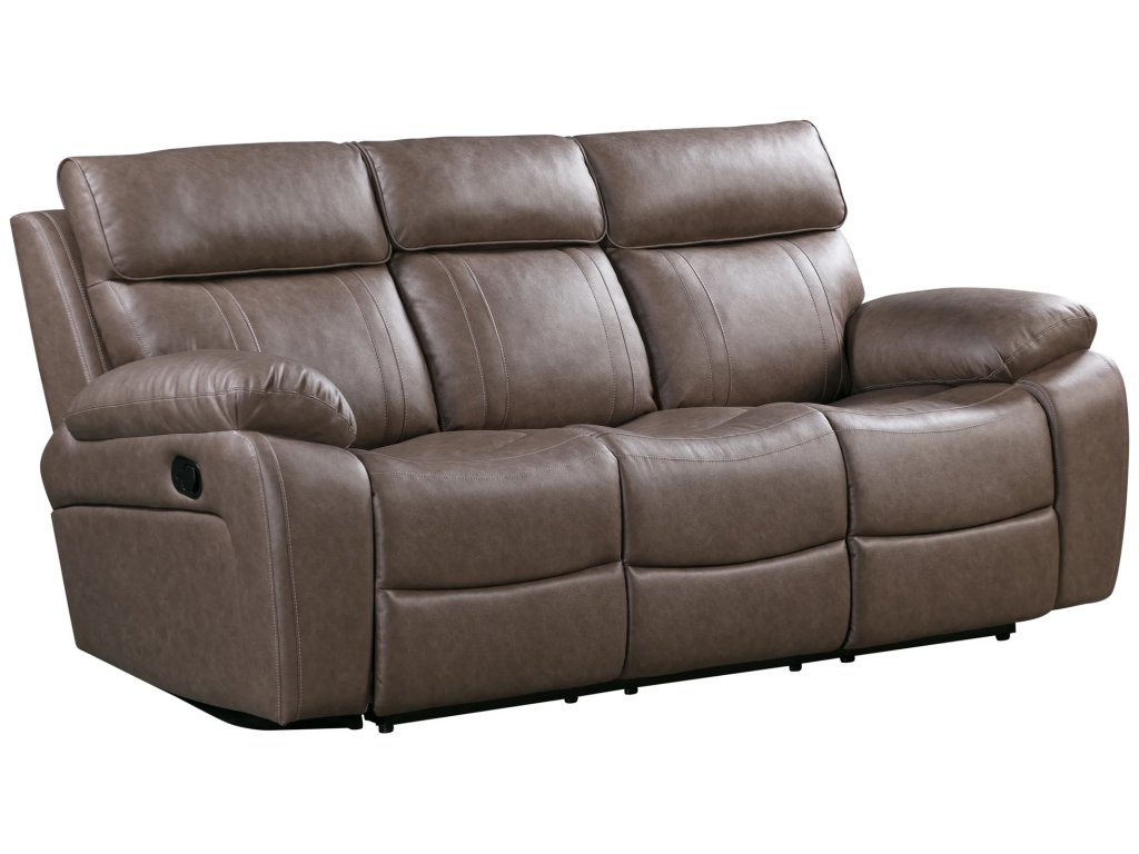 Theon Stokes Toffee Manual Sofa With Drop Down Table - image 1