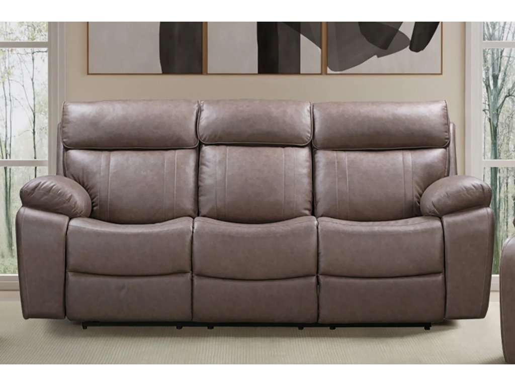 Theon Stokes Toffee Manual Sofa With Drop Down Table - main image