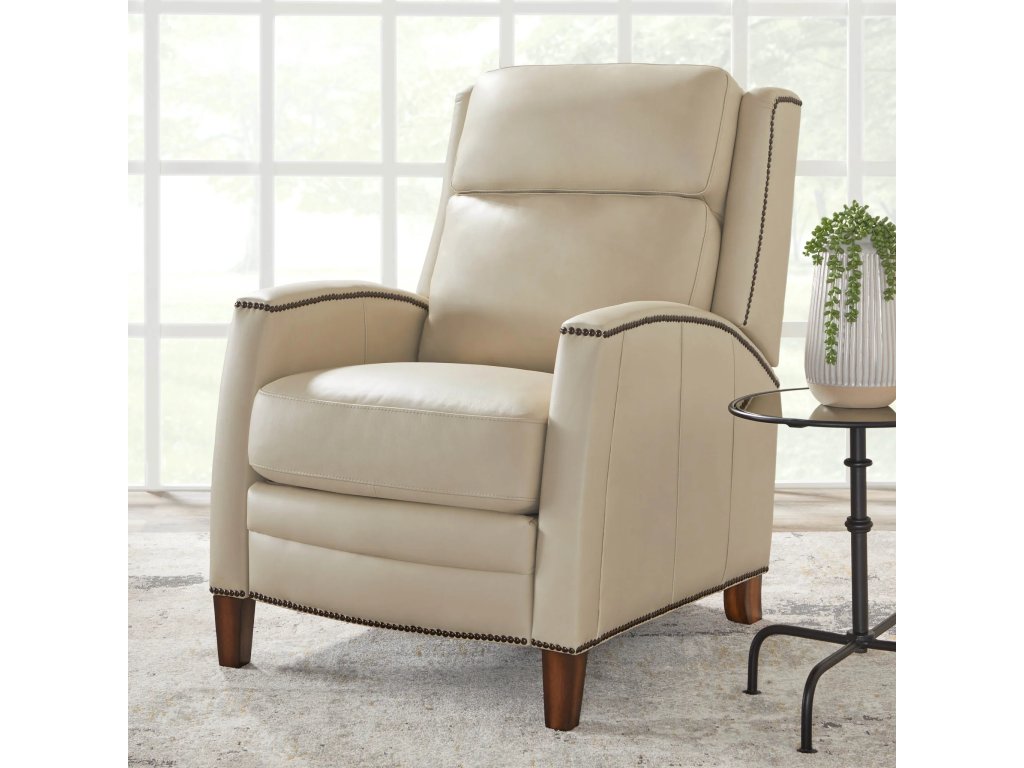 Vermont Pearl Glow Manual Pushback High Leg Recliner - main image