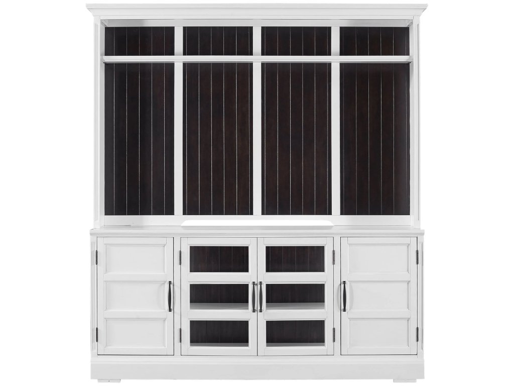 Shoreham Effortless White 76 In. Tv Console With Hutch - image 3