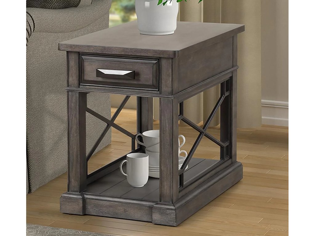 Smokey Grey Chairside Table - main image