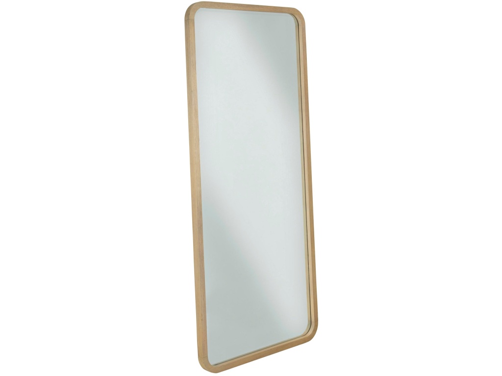 Penny Beveled Glass Floor Mirror in Buff Cream - main image