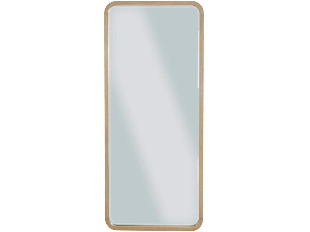 Penny Beveled Glass Floor Mirror in Buff Cream - image 1