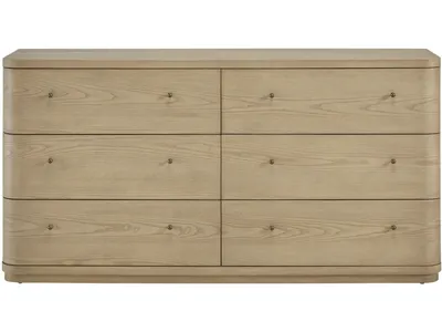 Penny Six Drawer White Ash Dresser in Buff Cream - Alternative View