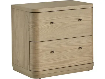 Penny Two Drawer White Ash Nightstand in Buff Cream - Alternative View