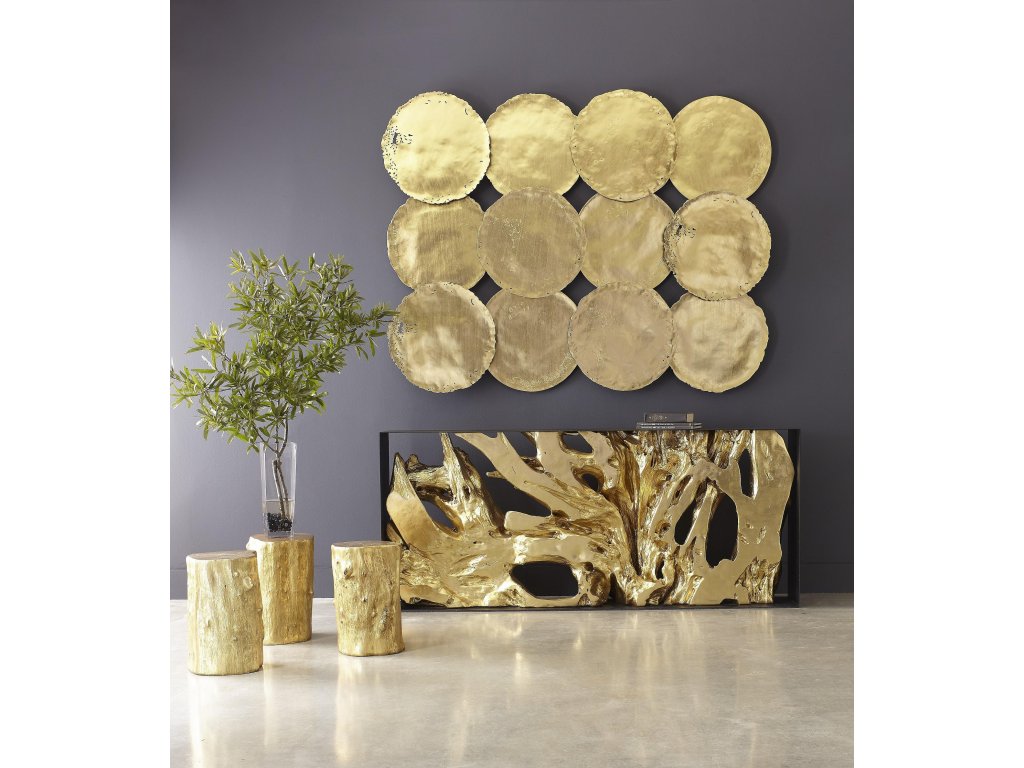 Log Stool, Gold Leaf, SM - image 5