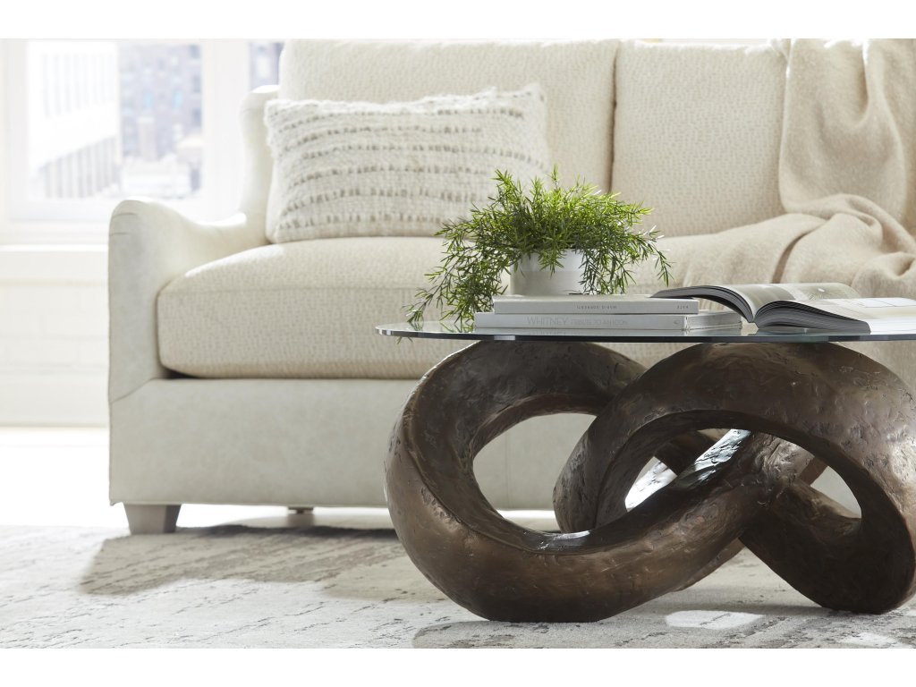 Trifoil Coffee Table, Bronze w/ Glass - image 5
