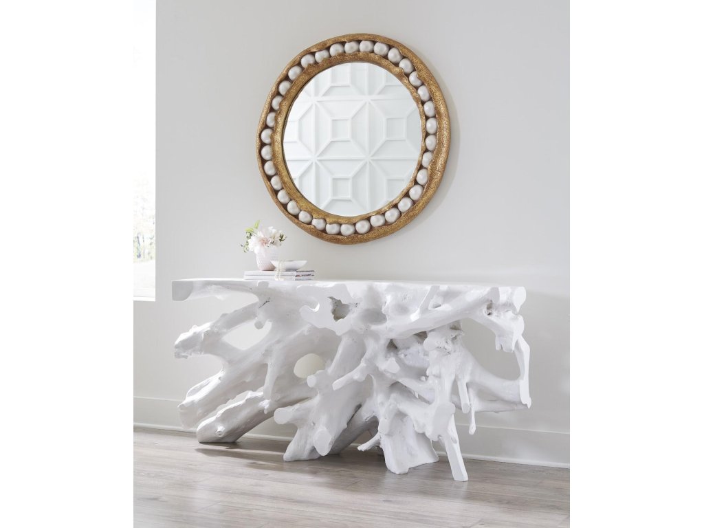 Beau Cast Root Console Table, Gel Coat White - image 4
