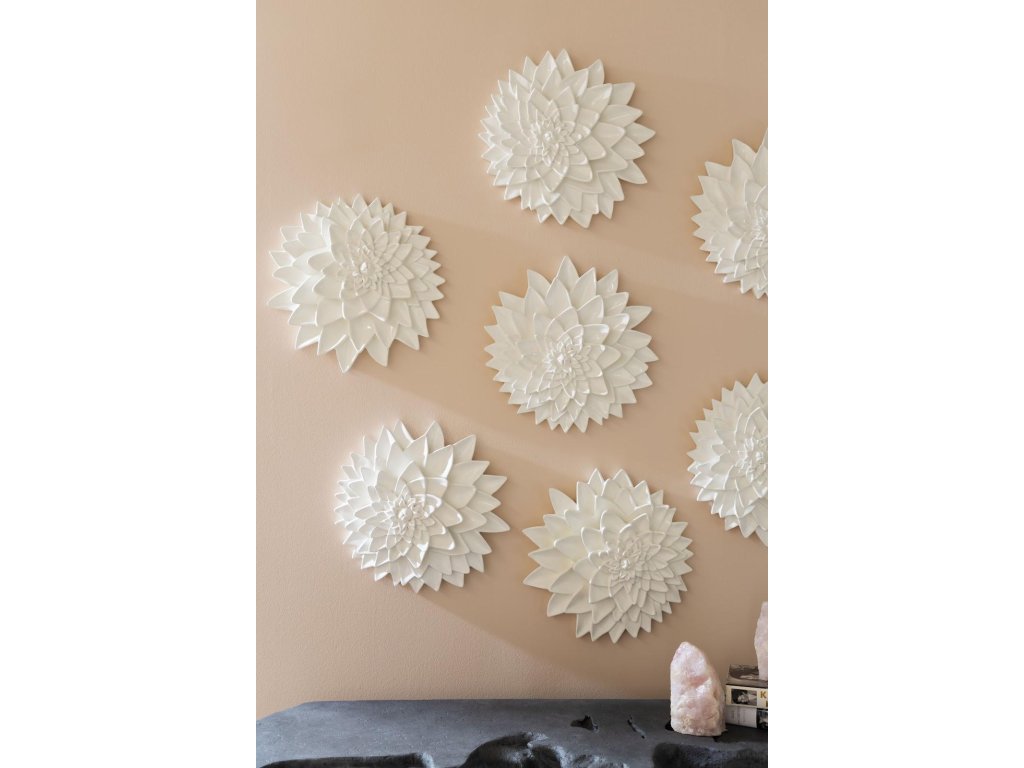 Dahlia Flower Wall Art, Gel Coat White - image 5