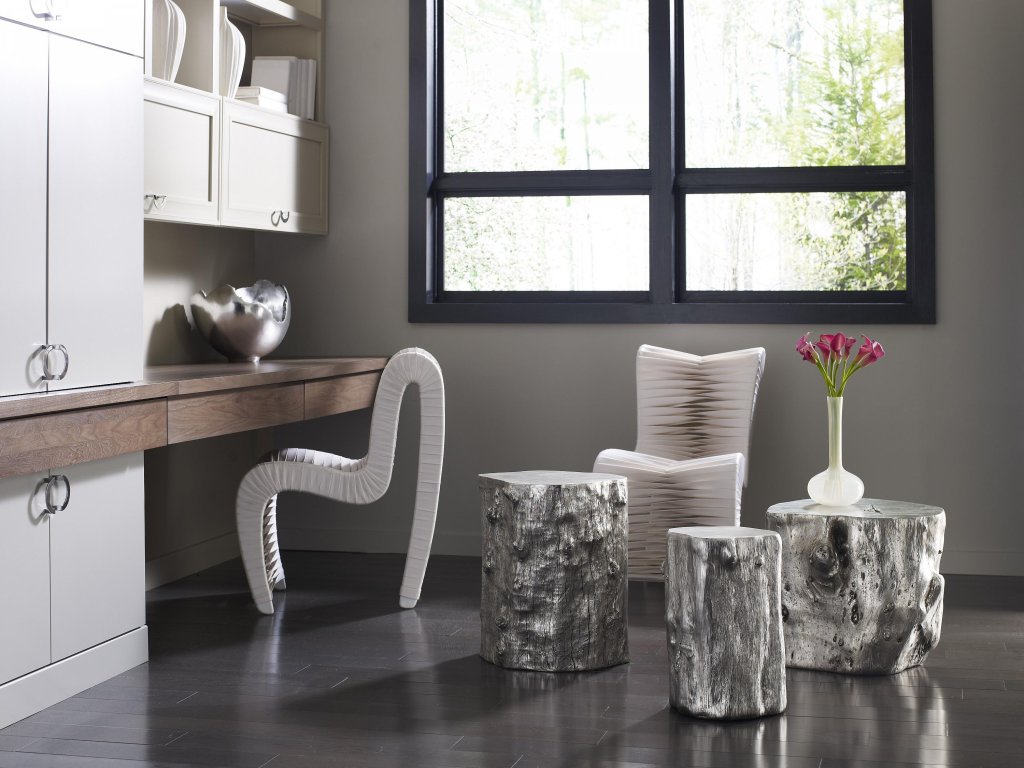 Log Stool, Silver Leaf, SM - image 3